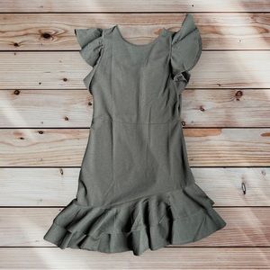 H&M Women’s Asymmetrical Low-Back Ruffled Hem “Little Black Dress”